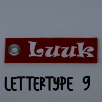 Sleutelhanger VILT met naam (tweezijdig bedrukt)